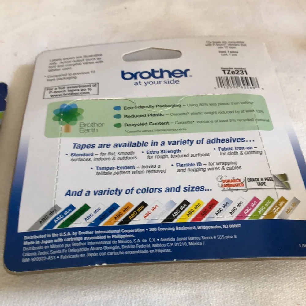 Lot of Two-Brother P-Touch TZe-231 Label Tape